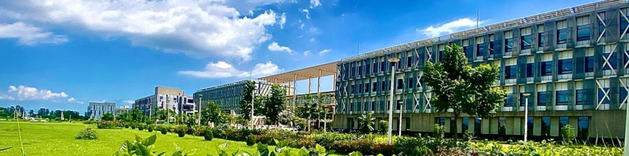 The IIT Ropar campus in Rupnagar, India — academic blocks set among trees and open ground